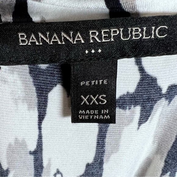Banana Republic white gray and black abstract print Henley shirt dress size XXSP - Picture 4 of 5
